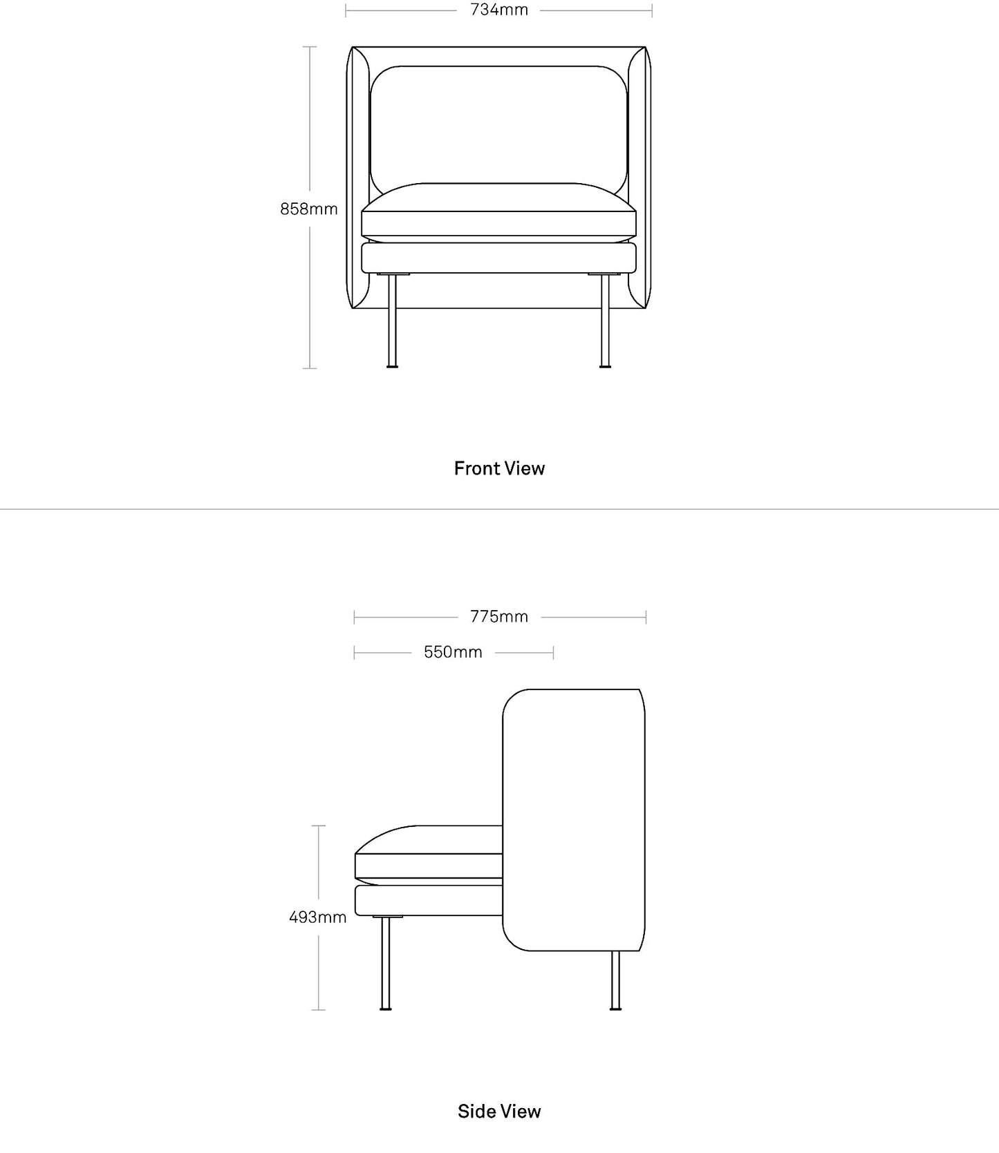 Bloke Velvet Lounge Chair