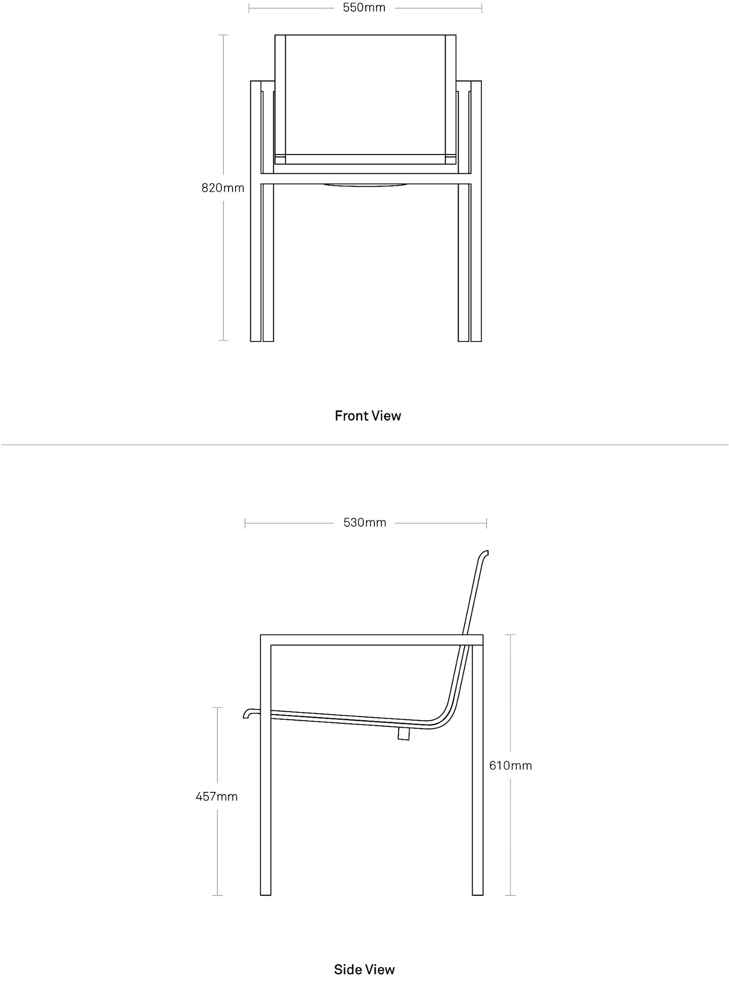 Skiff Outdoor Stacking Chair