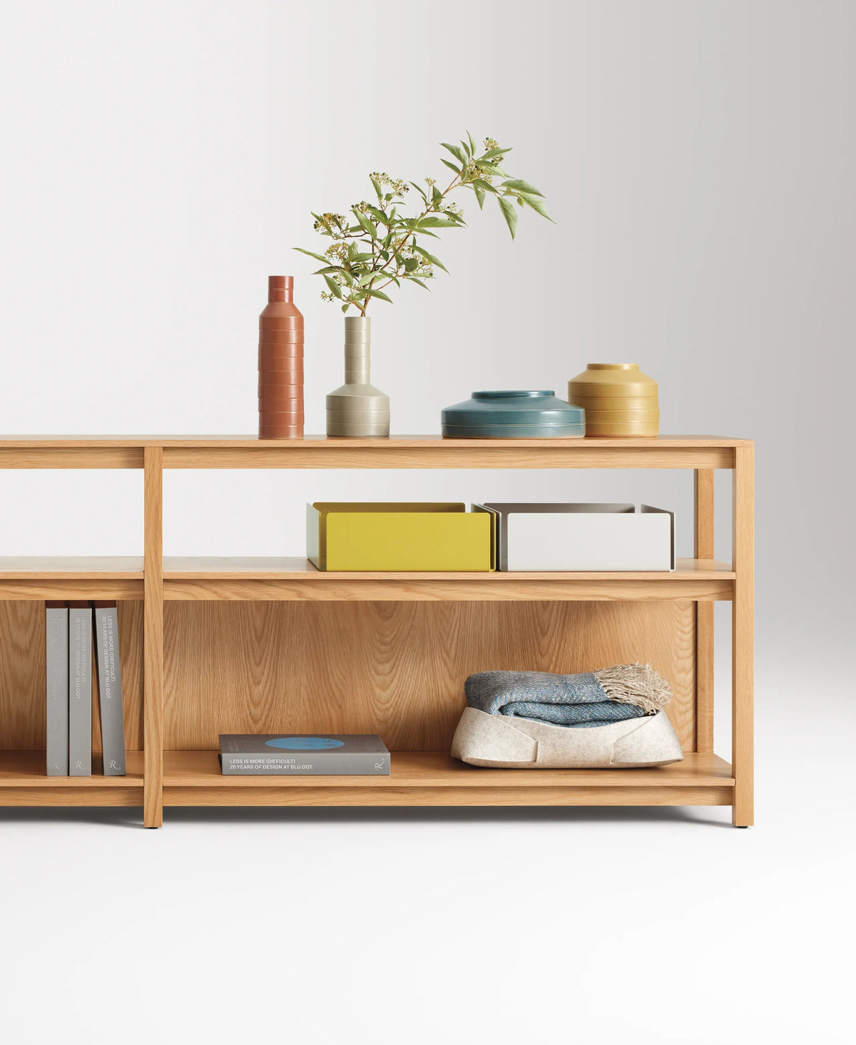 Open Plan Long and Low Bookcase