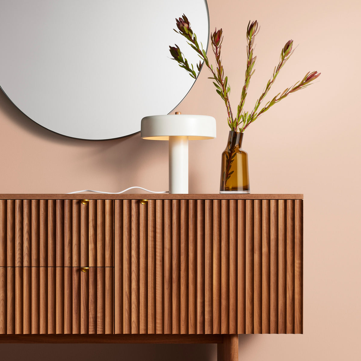 Variant Medium Glass Vase - Amber