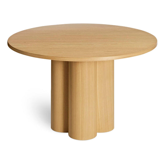 4/4 Round White Oak Dining Table