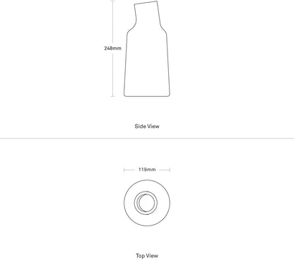 Variant Medium Glass Vase - Amber