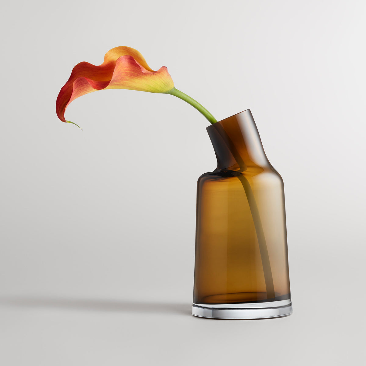 Variant Medium Glass Vase - Amber